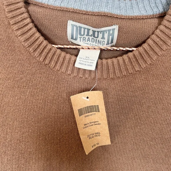 NWT Duluth Trading Men's Strongarm Cotton Crew Sweater - Picture 3 of 5